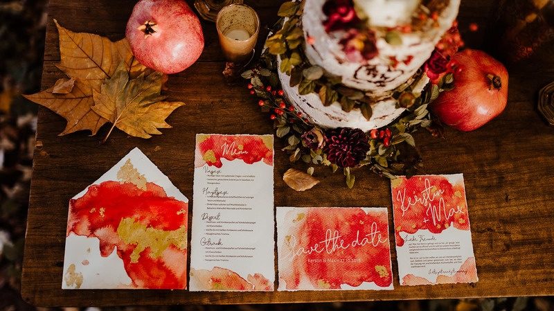 Hochzeitspapeterie mit Kartenset